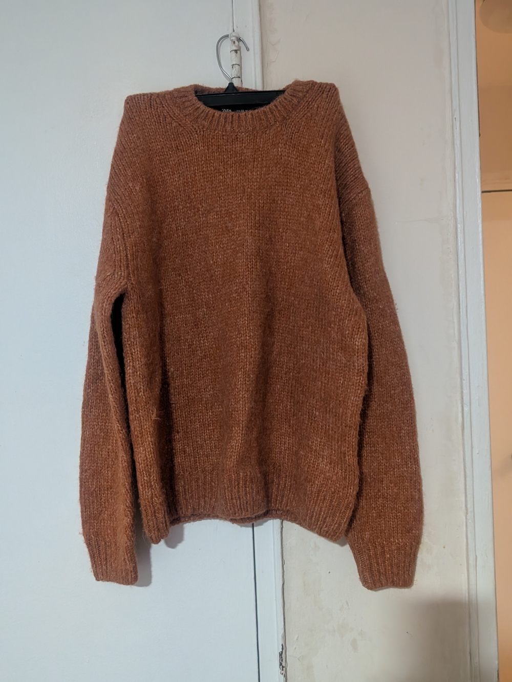 Zara rust brown knit sweater